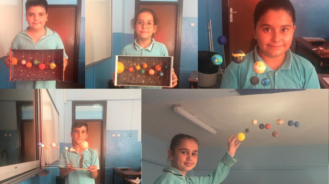Okulumuz 6/E Sınıfı Öğrencilerinin Güneş Sistemi Çalışmaları